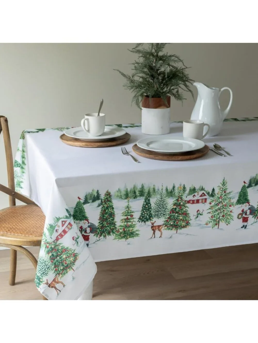 Festive Christmas Wonderland Tablecloth - 60